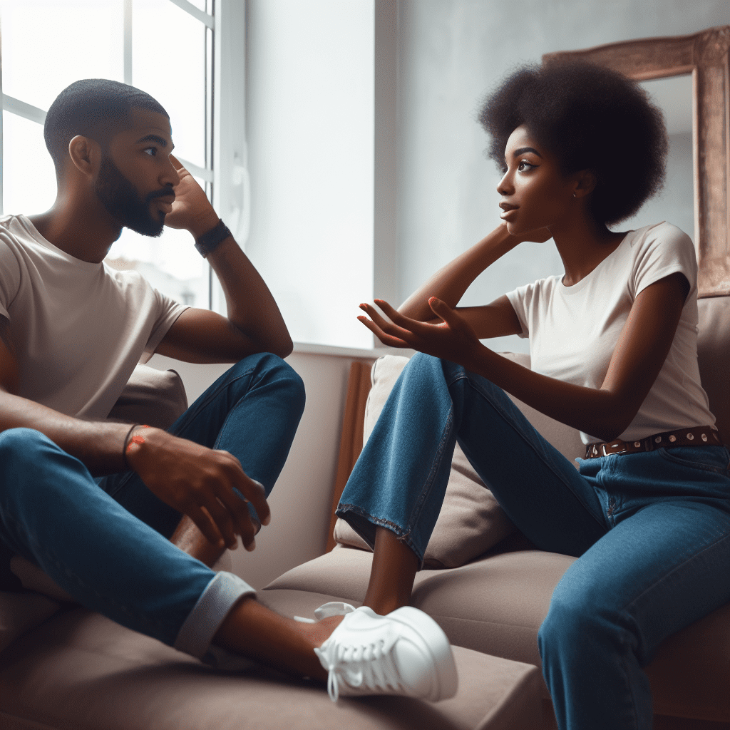 Open conversation among couple