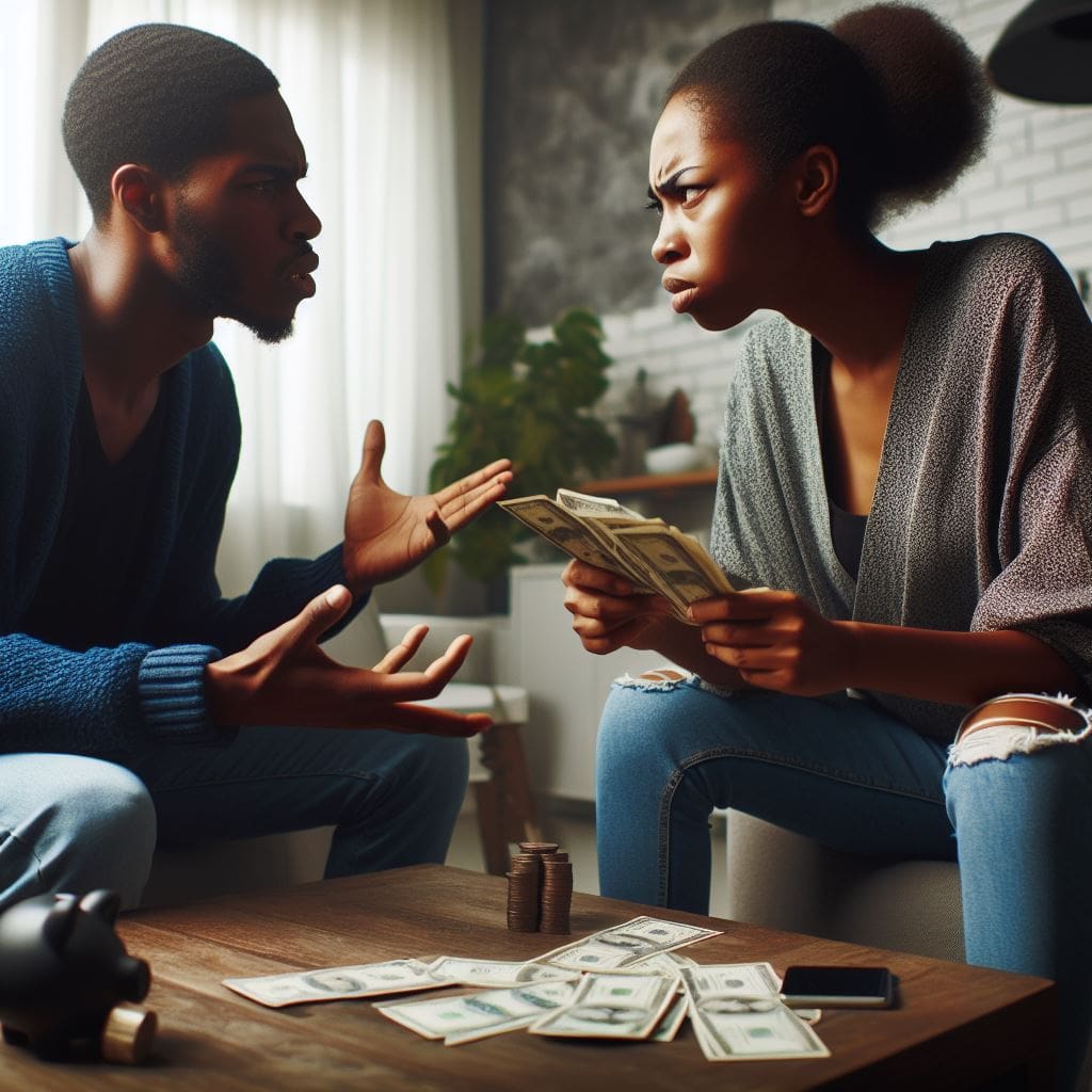 Couple experiencing financial conflict