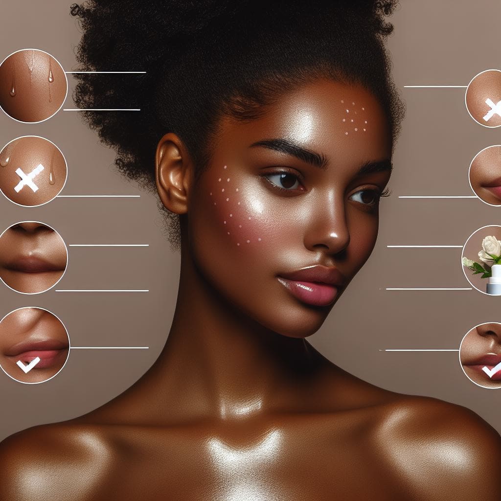 image-of-a-Black-woman-that-illustrate-the-different-skincare-mistakes-and-healthy-habits