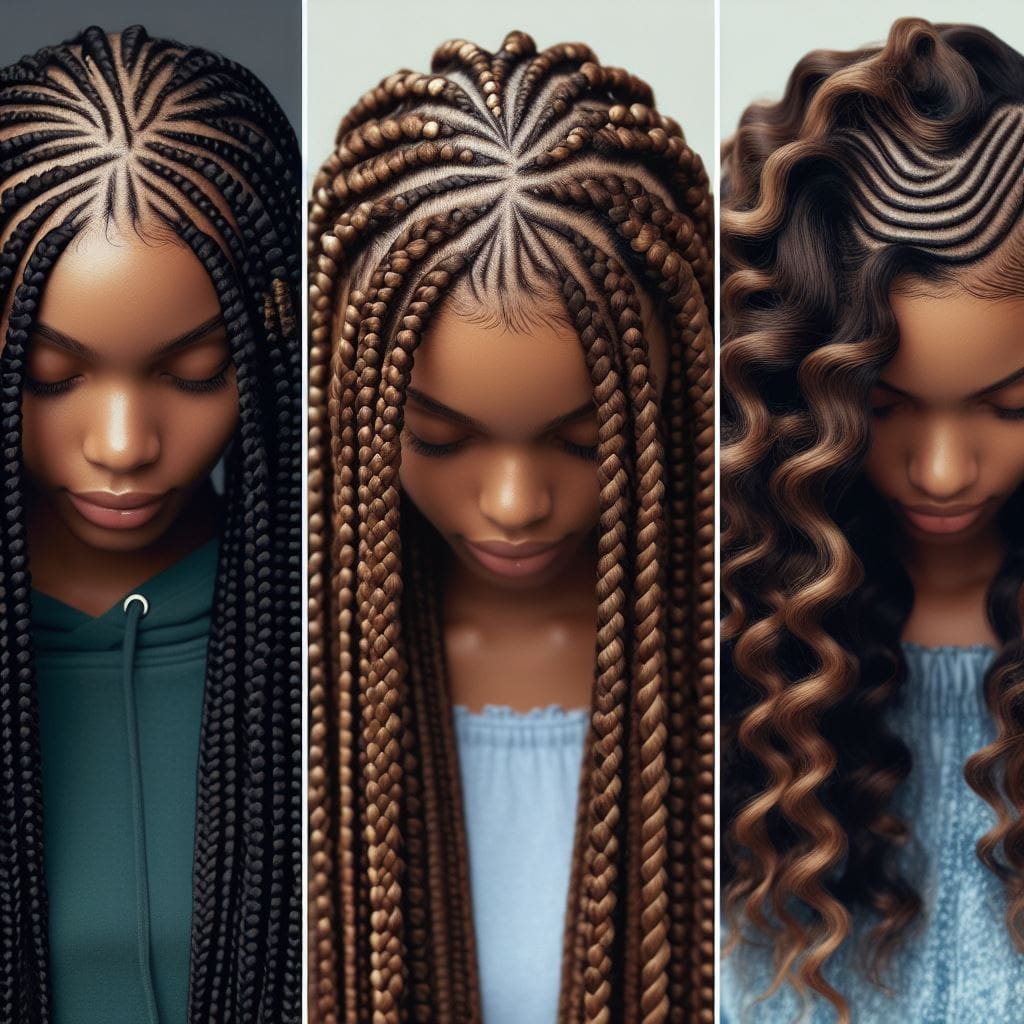 A-collage-showcasing-three-different-braids-styles