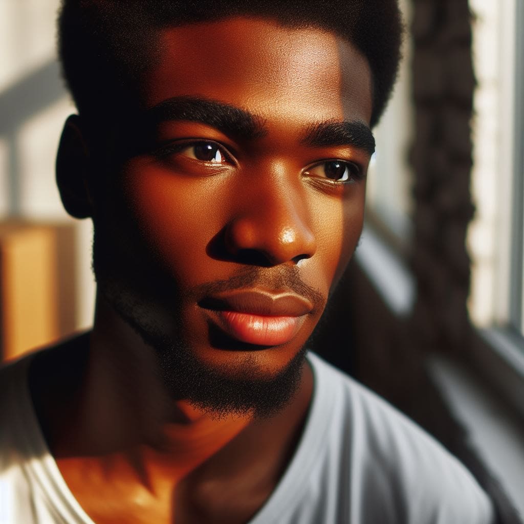 A young black man