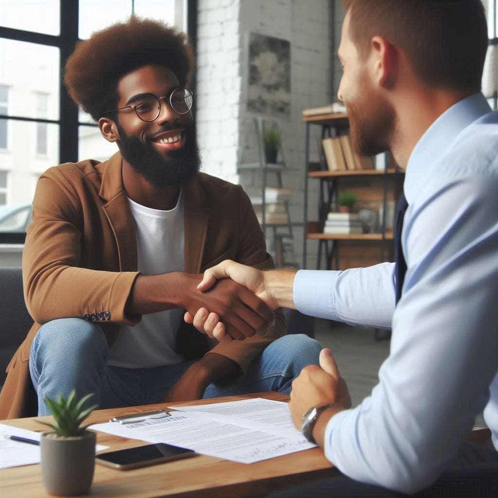 Person consulting with a financial advisor for guidance.