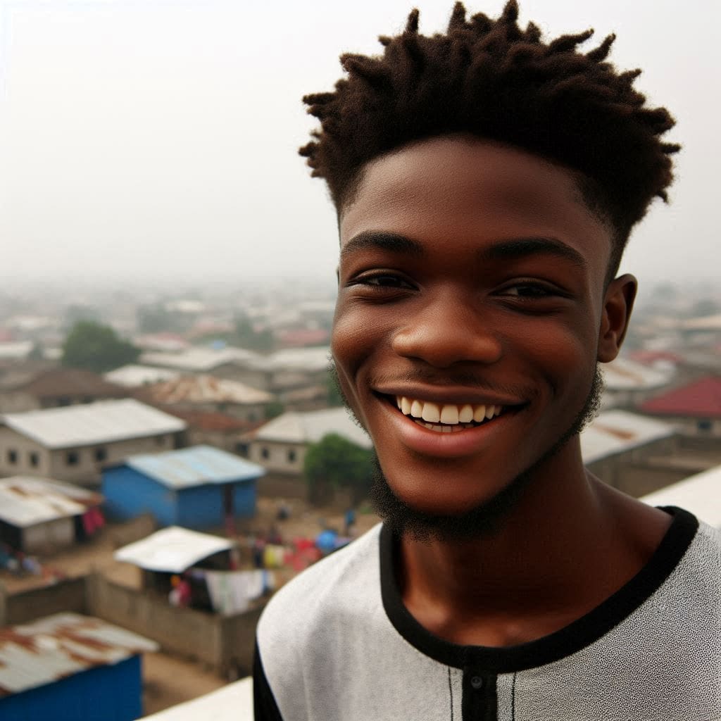 a Nigerian Teen that is happy and full of life- emotional well-being