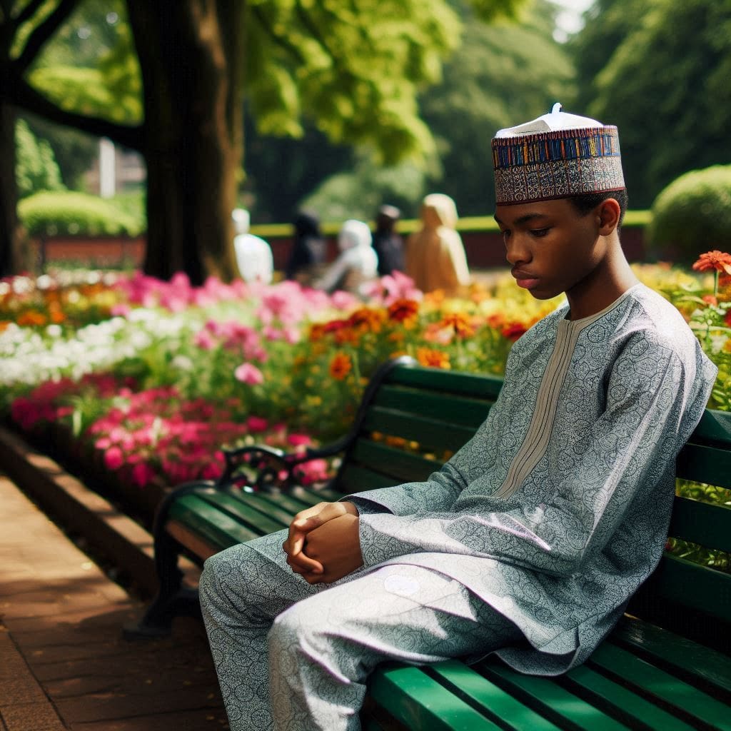 a Nigerian teenage boy that is lonely and sad- emotional well-being