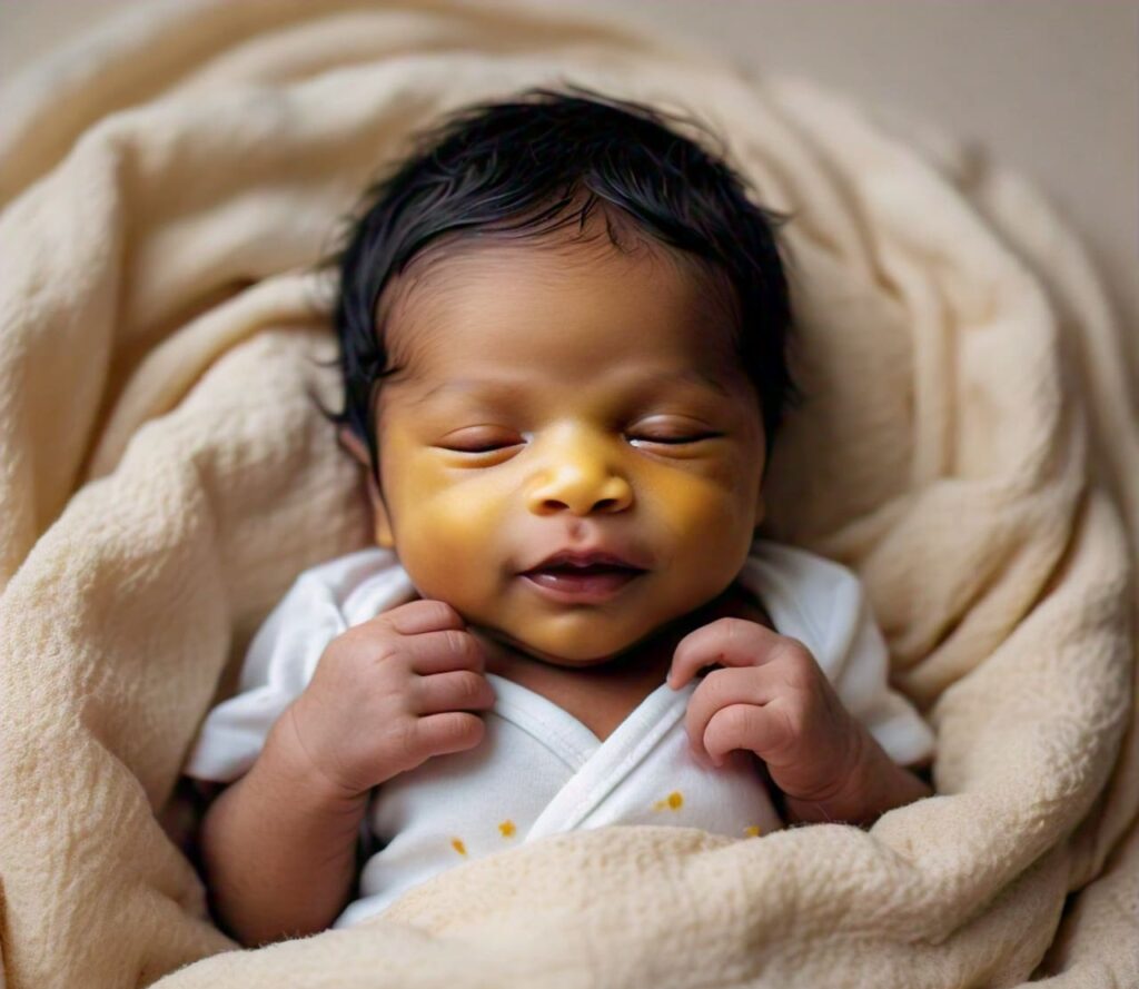 a baby sleeping- jaundice