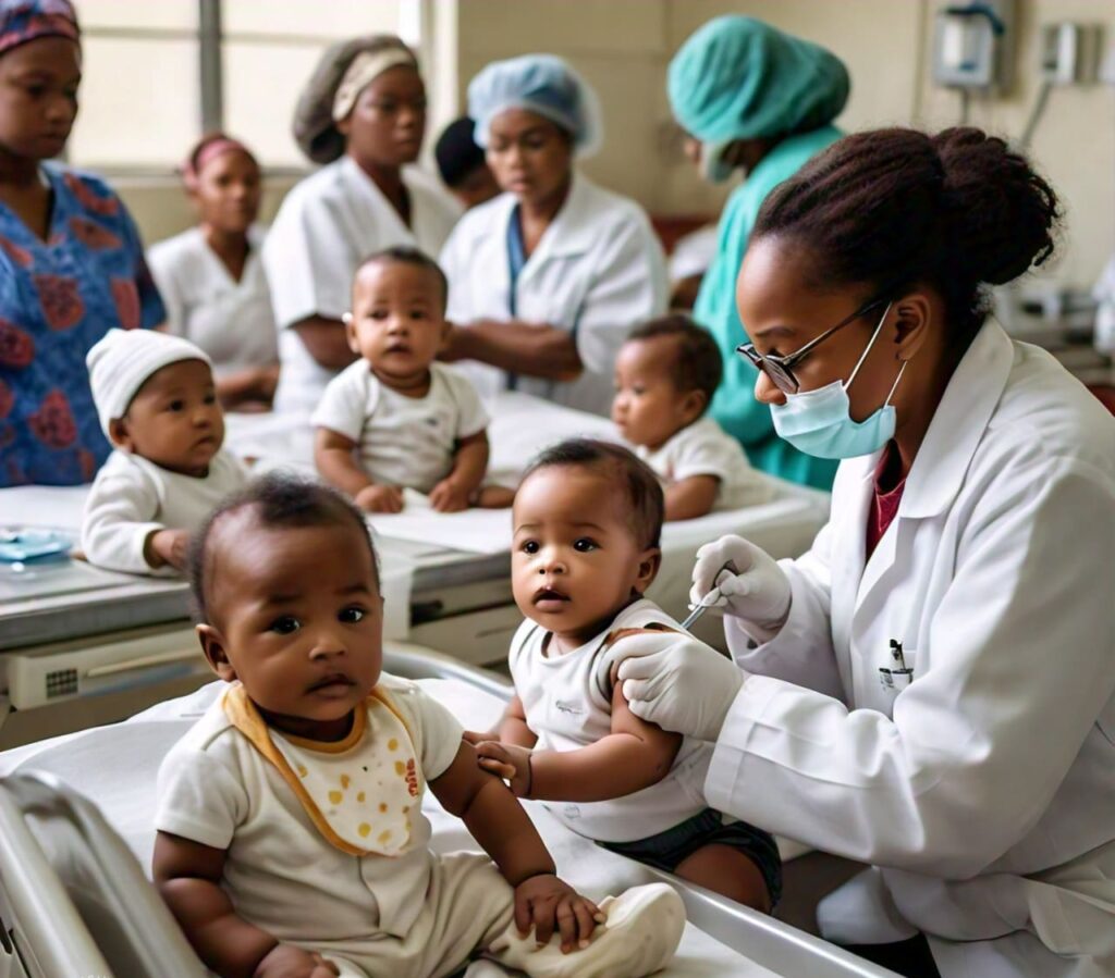 doctors attending to babies