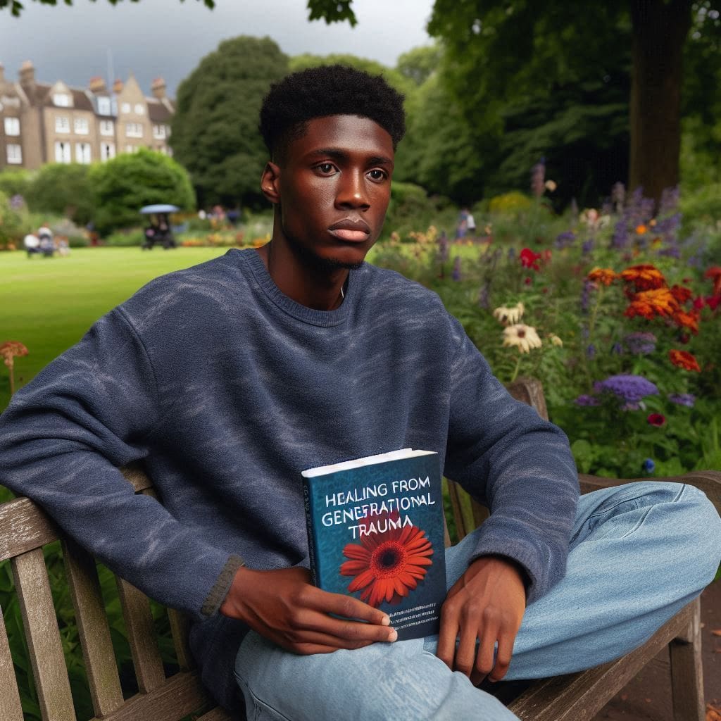 a man sitting down with a book- generational trauma