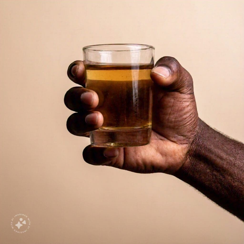 Glass of murky water, representing the dangers of drinking contaminated water and its link to Parkinson’s.